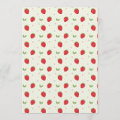 Two Sweet Strawberry 2nd Birthday Party Einladung (Rückseite)