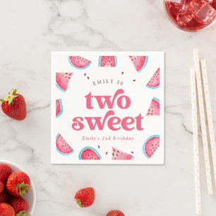 Two Sweet Watermelon 2. Geburtstags-Party Serviette