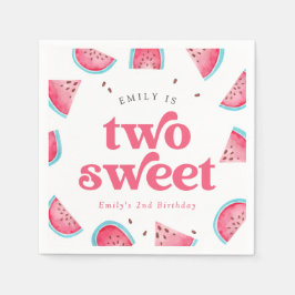 Two Sweet Watermelon 2. Geburtstags-Party Serviette