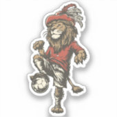 Two‑Tailed Lion Striker Aufkleber (Vorderseite)