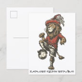 Two‑Tailed Lion Striker Postkarte (Vorne/Hinten)