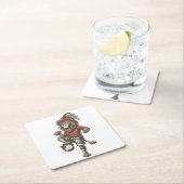 Two‑Tailed Lion Striker Rechteckiger Pappuntersetzer (Vor Ort)