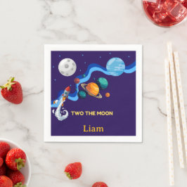 Two the Moon 2. Geburtstag Papier Servietten Weltr