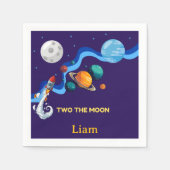 Two the Moon 2. Geburtstag Papier Servietten Weltr (Vorderseite)