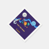 Two the Moon 2. Geburtstag Papier Servietten Weltr (Ecke)