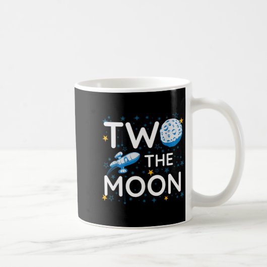 Two The Moon 2nd Planets Lover Birthday Space Rock Kaffeetasse (Rechts)