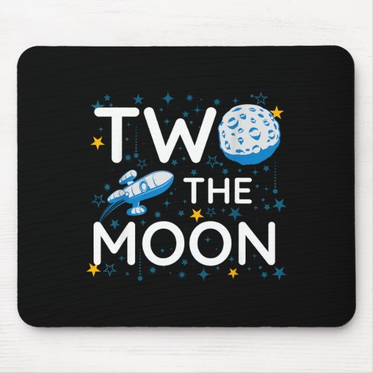 Two The Moon 2nd Planets Lover Birthday Space Rock Mousepad (Vorne)