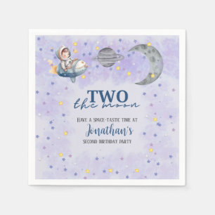 Two The Moon Boy Space Rakete 2. Geburtstag Serviette