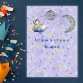 Two The Moon Boy Space Rocket 2nd Birthday Einladung
