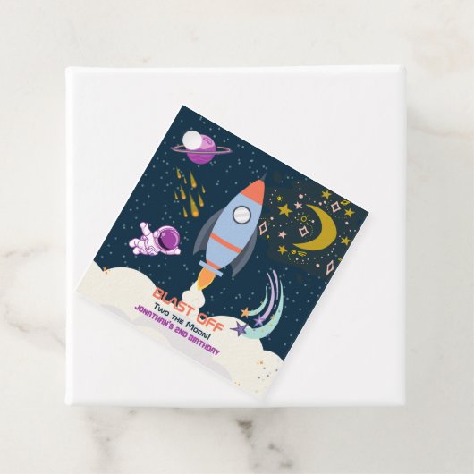 Two The Moon Boy Space Rocket 2nd Birthday Geschenkanhänger (Beispiel)