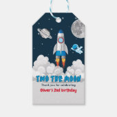 Two The Moon Boy Space Rocket 2nd Birthday Geschenkanhänger (Vorderseite)