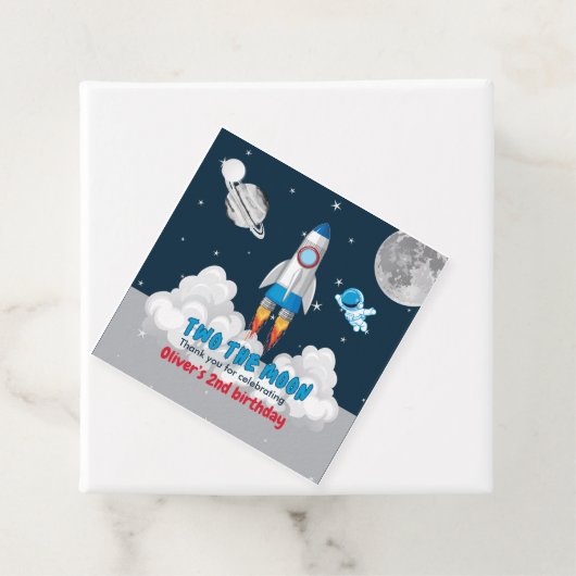 Two The Moon Boy Space Rocket 2nd Birthday  Geschenkanhänger (Beispiel)