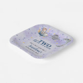 Two The Moon Boy Space Rocket 2nd Birthday Pappteller (Gewinkelt)