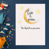 Two The Moon Elegant Gender Neutral 2nd Birthday  Einladung