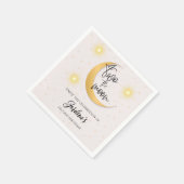 Two The Moon Elegant Gender Neutral 2nd Birthday Serviette (Ecke)