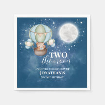 Two The Moon Junge Bär Luftballon 2. Geburtstag 