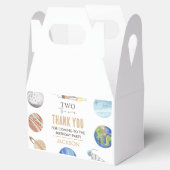 Two The Moon | Modern Space 2nd Birthday Décor Geschenkschachtel (Geöffnet)