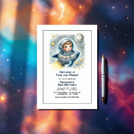 "Two the Moon" Rocket Kleinkind Geburtstagsparty Einladung