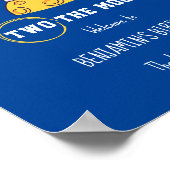 Two The Moon second birthday kids Party Poster (Ecke)