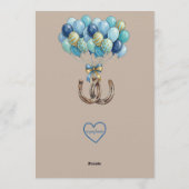 Two The Races, Blue Horse 2nd Birthday Einladung (Rückseite)