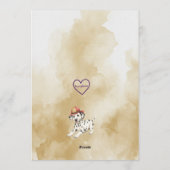 Two the Rescue, Watercolor Firetruck 2nd Birthday Einladung (Rückseite)