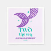TWO The Sea Mermaid 2nd Second Birthday Party Serviette (Vorderseite)