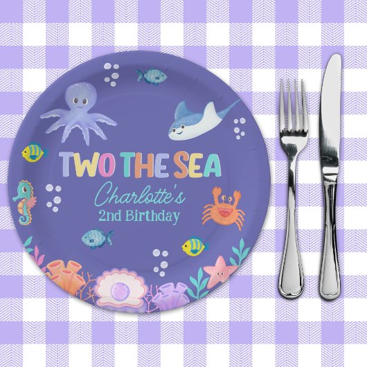 TWO the SEA Party – 2nd Birthday Ocean Theme Pappteller
