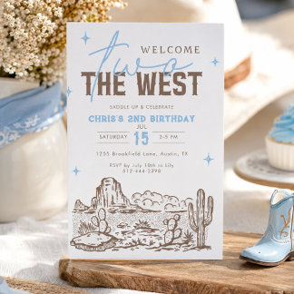 Two the West 2. Geburtstagseinladung Western Einladung