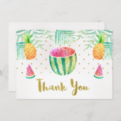 Two-tii Frutti Geburtstag danken Ihnen zu Dankeskarte (Vorne/Hinten)