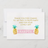 Two-tii Frutti Geburtstag danken Ihnen zu Dankeskarte (Rückseite)