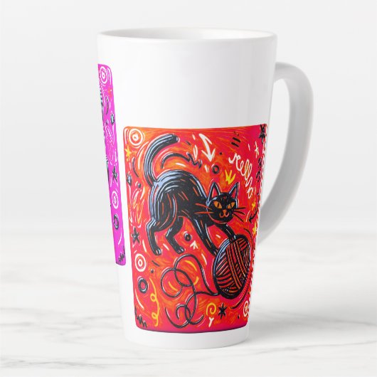 Two-Tone Black Cat Milchtasse (Rechte Ecke)