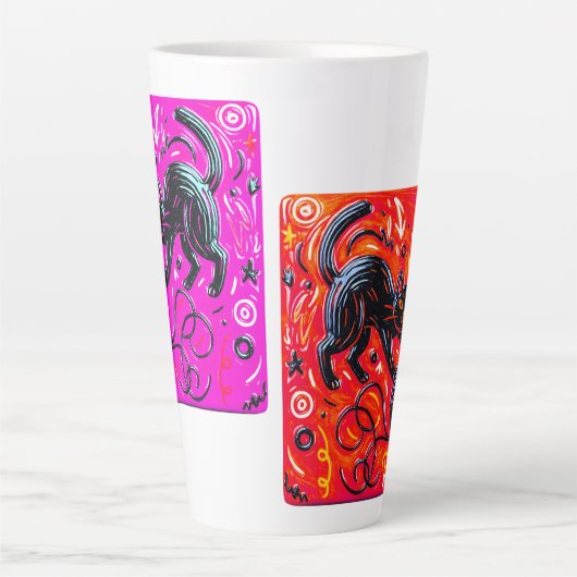 Two-Tone Black Cat Milchtasse (Vorderseite)