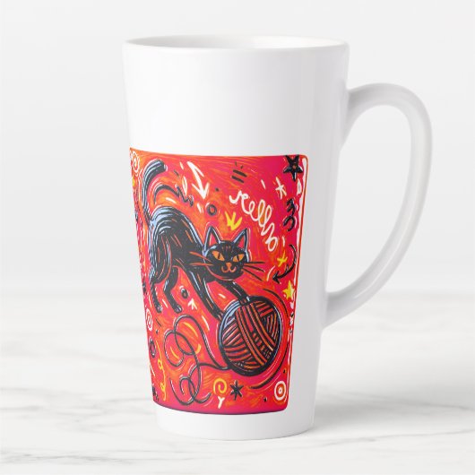 Two-Tone Black Cat Milchtasse (Rechts)