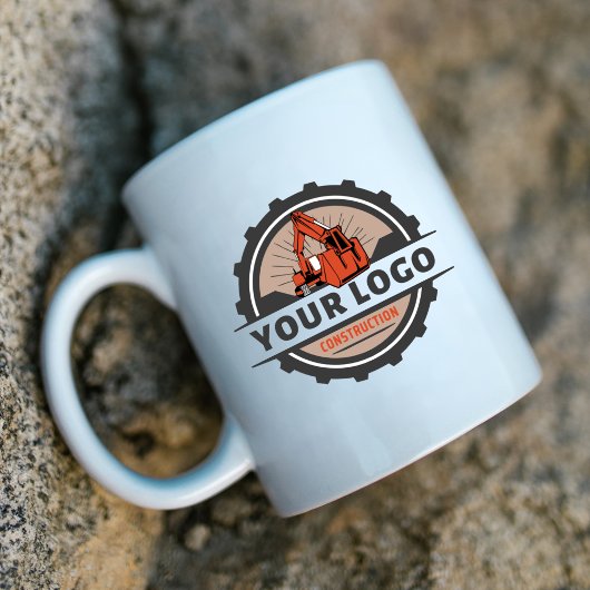 Two-Tone Custom Business Logo Branded Kaffeetasse