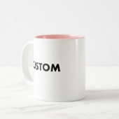 Two-Tone Custom PINK Mug Blank Template - 11oz. Zweifarbige Tasse (Vorderseite Links)