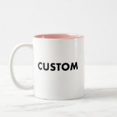 Two-Tone Custom PINK Mug Blank Template - 11oz. Zweifarbige Tasse (Links)