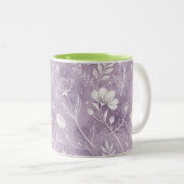 Two-Tone Dreamy Floral Mug Zweifarbige Tasse (VorderseiteRechts)