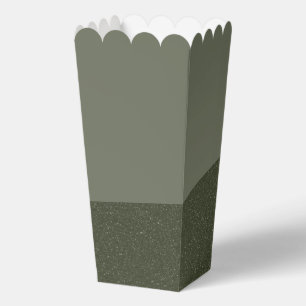 Two-Tone Moosgrün Favor Box – Individuelles Design Geschenkschachtel