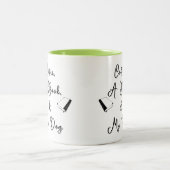 Two-tone Mug 11 oz (light green) Zweifarbige Tasse (Mittel)