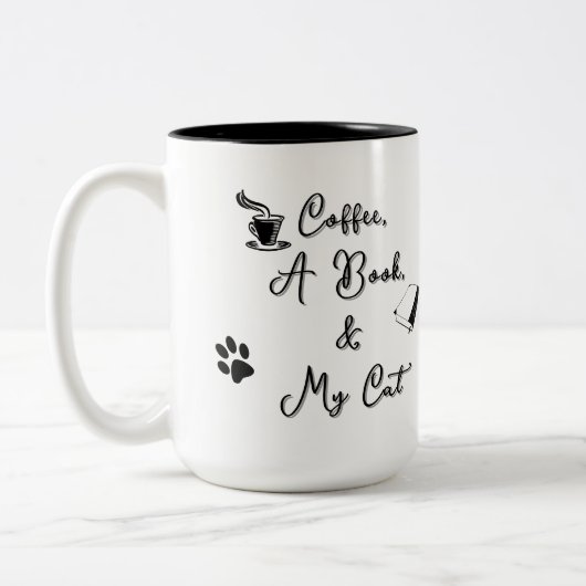 Two-tone Mug 15 oz (black on white) Zweifarbige Tasse (Links)