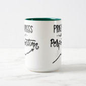 Two-Tone Mug, 15 oz Progress Not Perfection | Mini Zweifarbige Tasse (Mittel)