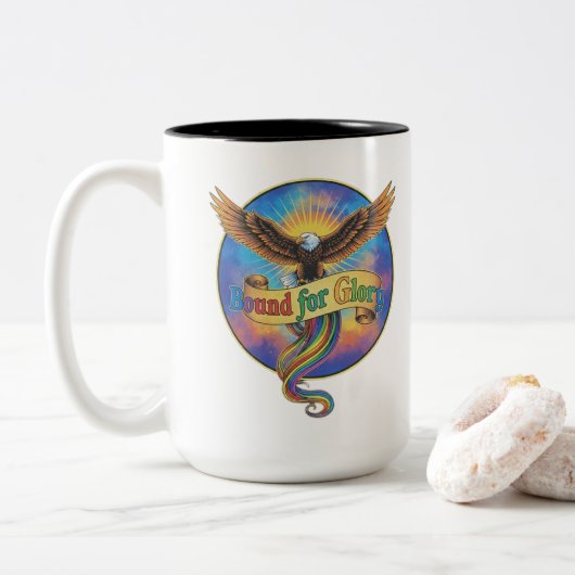 Two-Tone Mug, 15 oz Zweifarbige Tasse (Mit Donut)