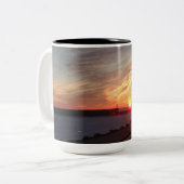 Two tone mug with stunning beautiful sunset photo zweifarbige tasse (Vorderseite Links)