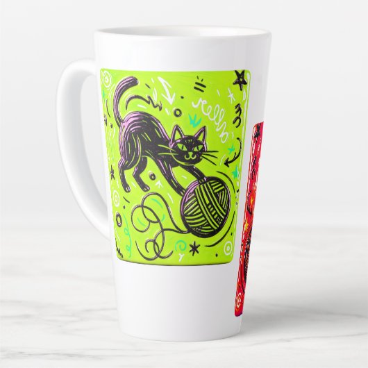Two-Tone Neon Cat Milchtasse (Linke Ecke)