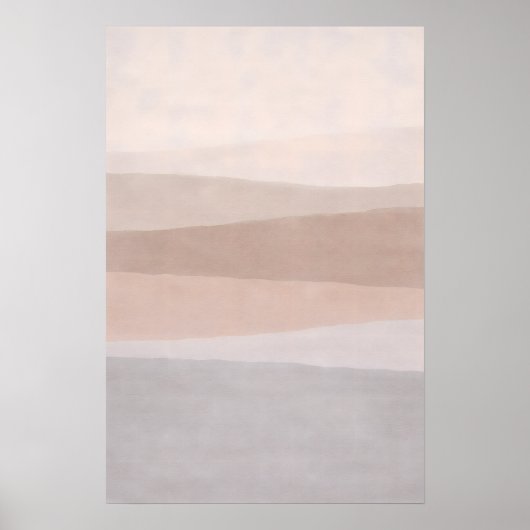 Two-Tone Neutral Abstract Minimal Modern Horizon Poster (Vorne)