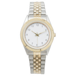  Two-Tone Silver & Gold Dress Watch Armbanduhr