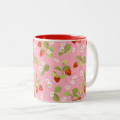 Two Tone Tasse Erdbeer Garten (VorderseiteRechts)