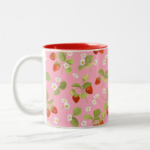 Two Tone Tasse Erdbeer Garten