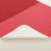 Two-Tone Tomato Red Sherpa Blanket – Customizable Sherpadecke (3/4)