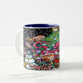 Two-Tone-Weihnachtskaffee-Tasse Zweifarbige Tasse (Vorderseite Links)